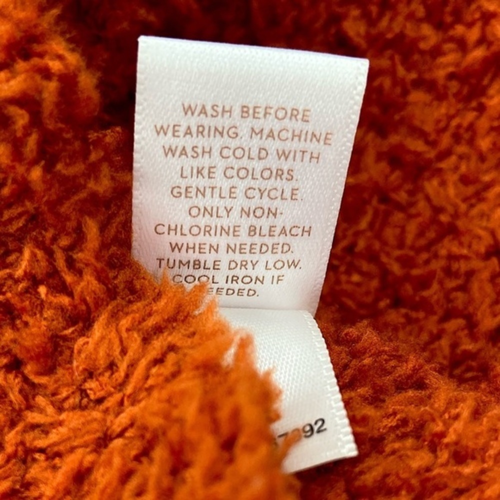 LC Lauren Conrad • Colorblock Fuzzy Sweater • Rust & Blush • Size M - Picture 4 of 12